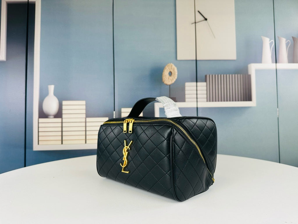 SAINT LAURENT - Leather vanity case