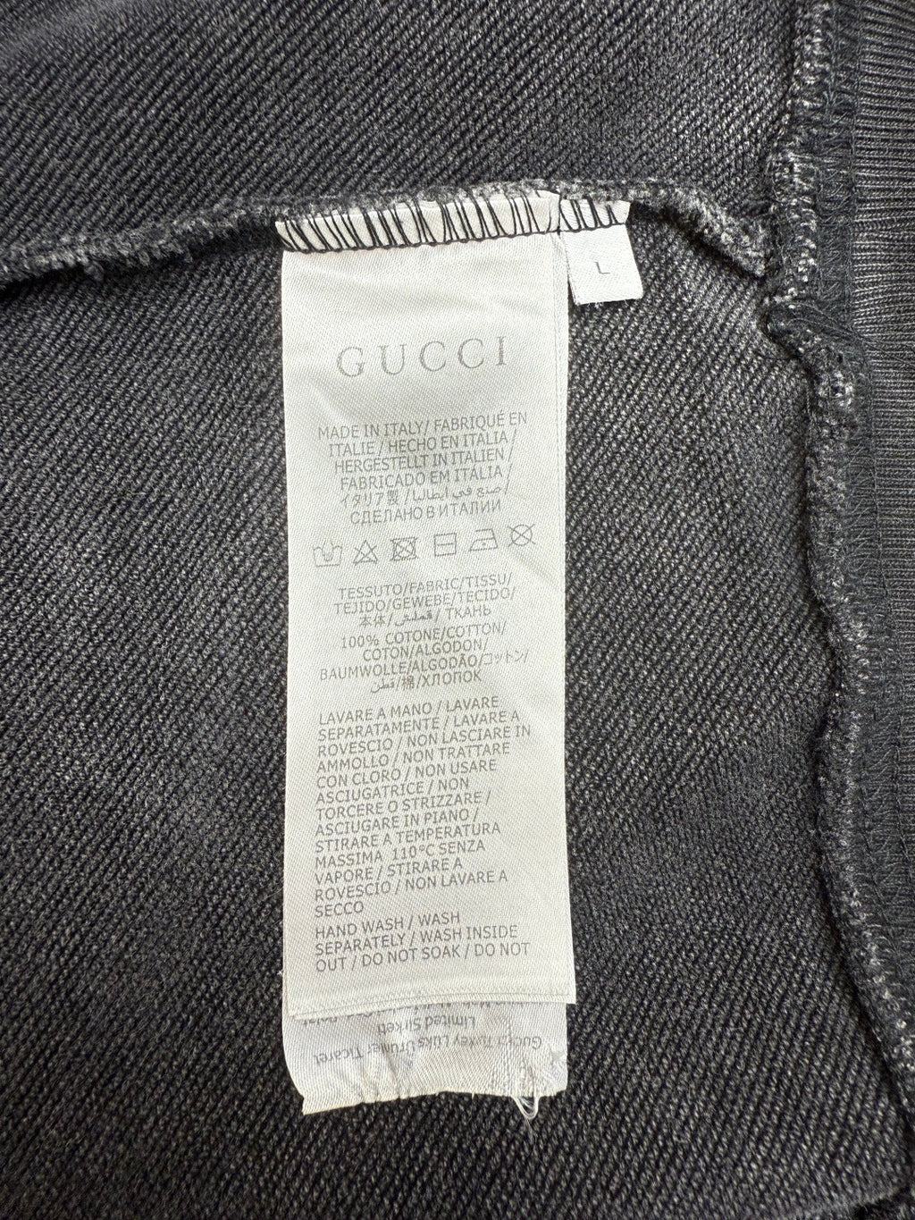 GUCCI  - Logo Cotton Crew Neck Sweatshirt