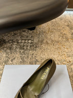 DIOR - open side patent leather heeled pumps