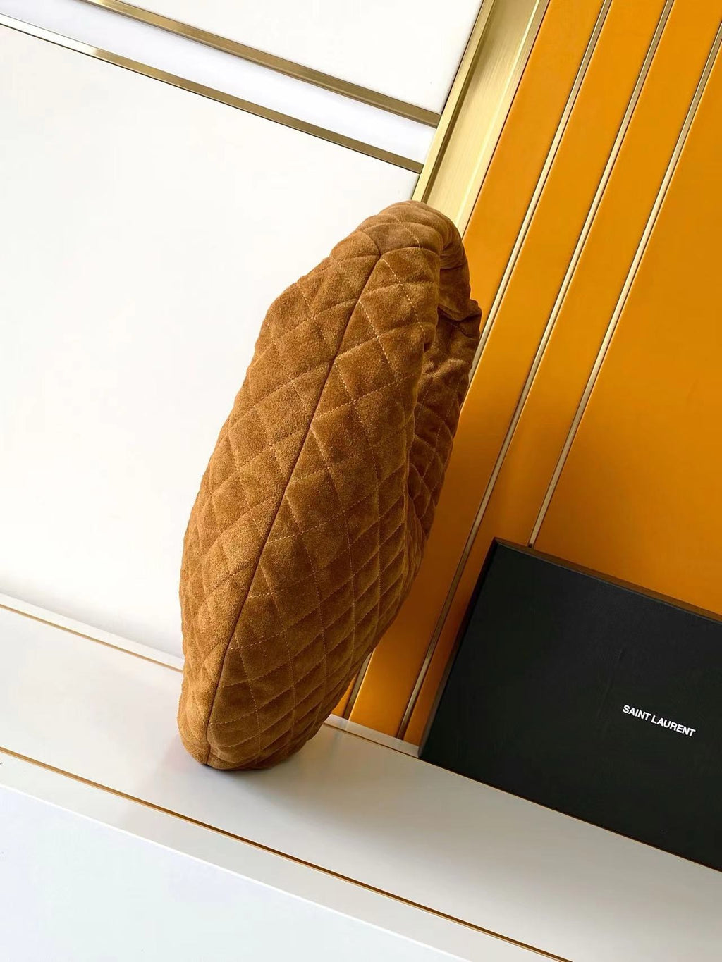 SAINT LAURENT - Icare Medium quilted suede shoulder bag