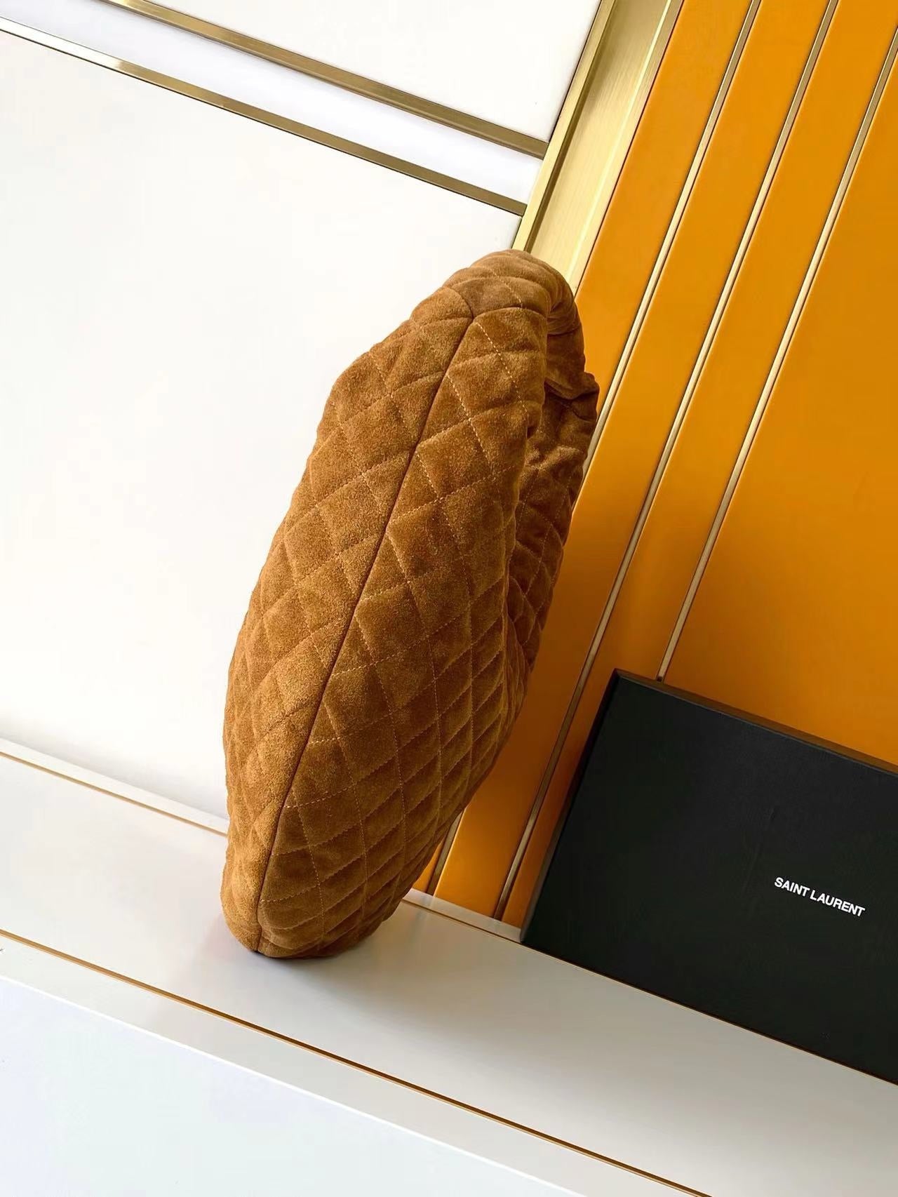 SAINT LAURENT - Icare Medium quilted suede shoulder bag