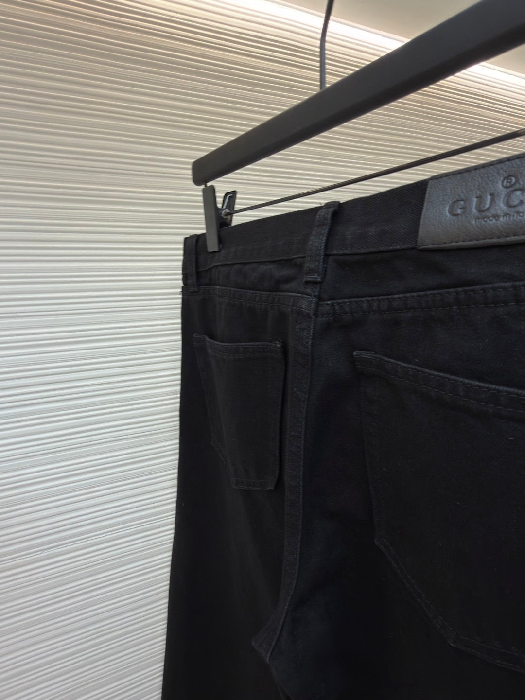 GUCCI - cotton denim pants with horsebit