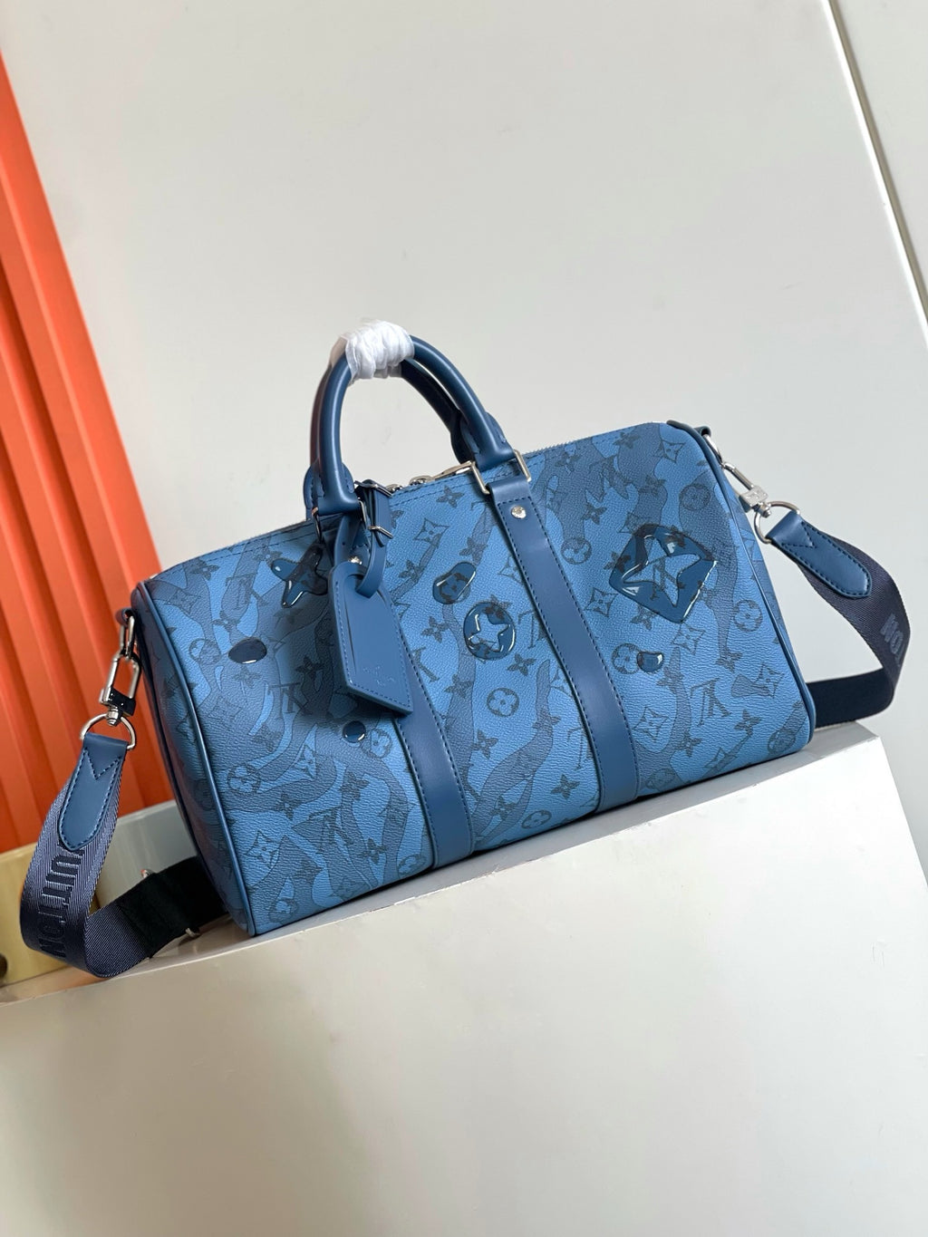 LOUIS VUITTON - Boston Bag Monogram Aqua Garden Keepall Bandouliere 35