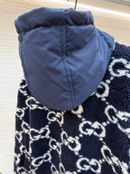 GUCCI  - Blue Gg Fuzzy Fabric Jacquard