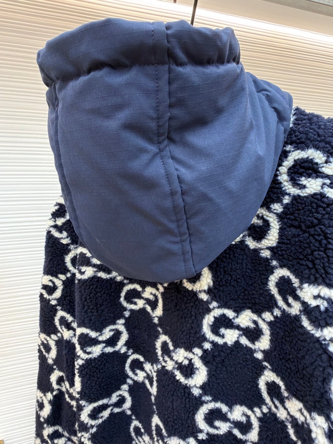 GUCCI  - Blue Gg Fuzzy Fabric Jacquard