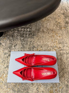DIOR - open side patent leather heeled pumps