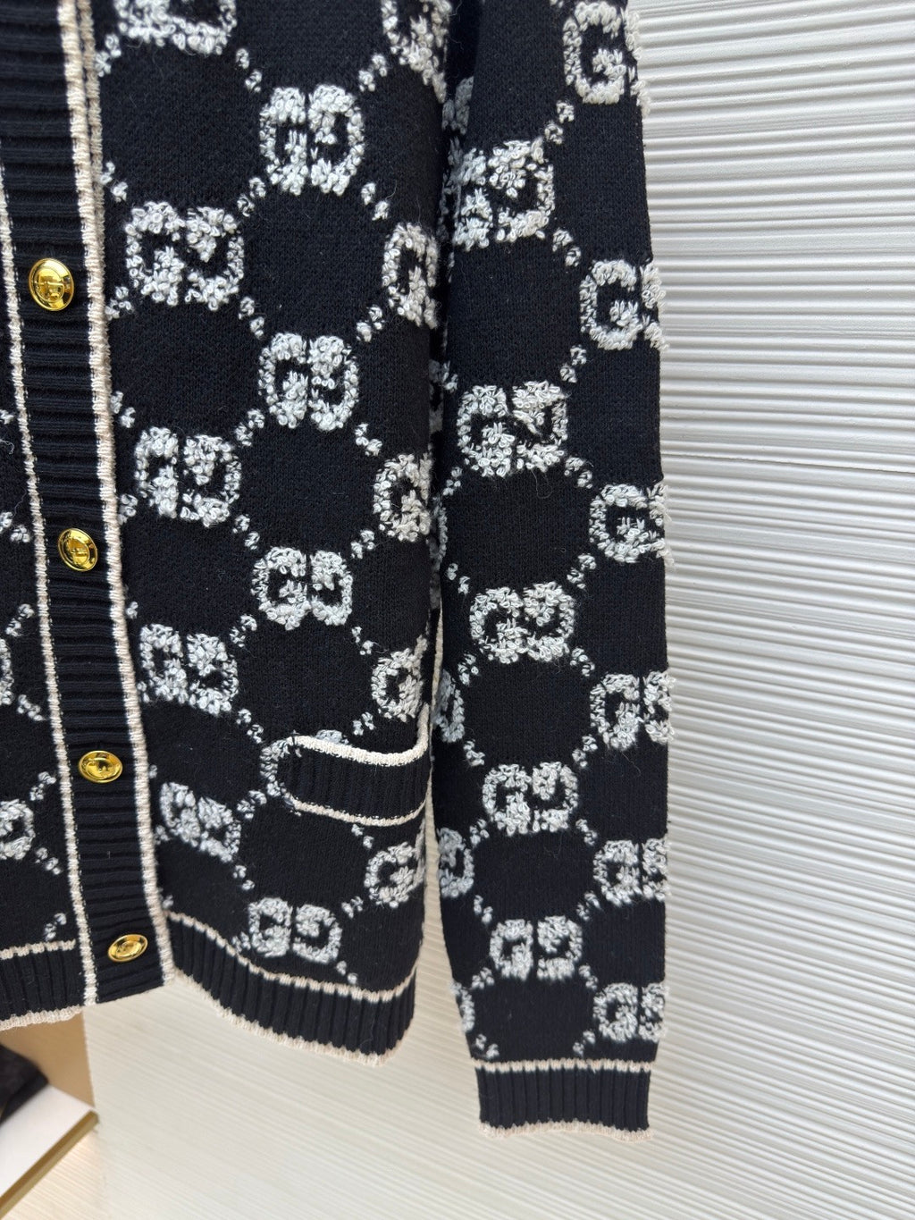 GUCCI  - Women's Black Embroidered Monogram