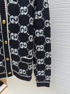 GUCCI  - Women's Black Embroidered Monogram