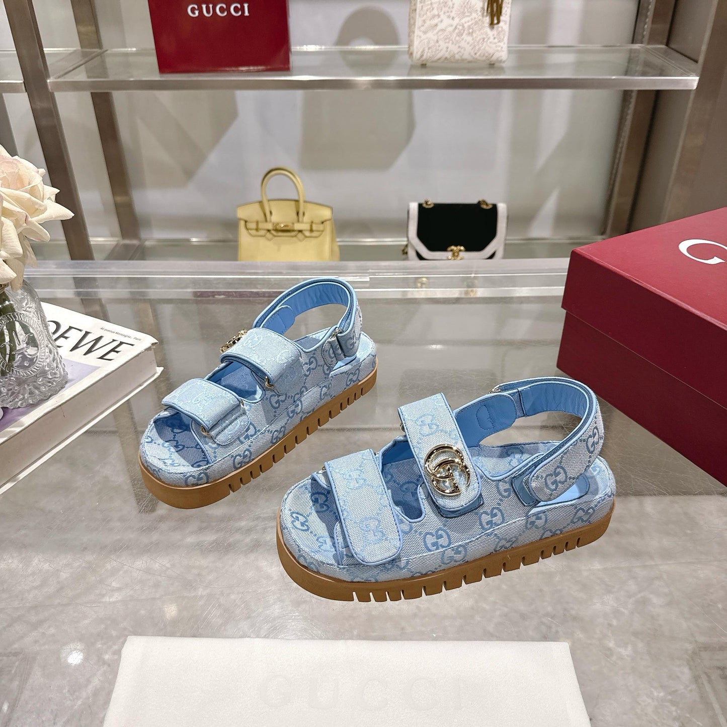 GUCCI - WOMEN'S SANDAL WITH DOUBLE G