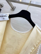 CHANEL - Chanel Light Yellow Tweed Jacket and Dress Set
