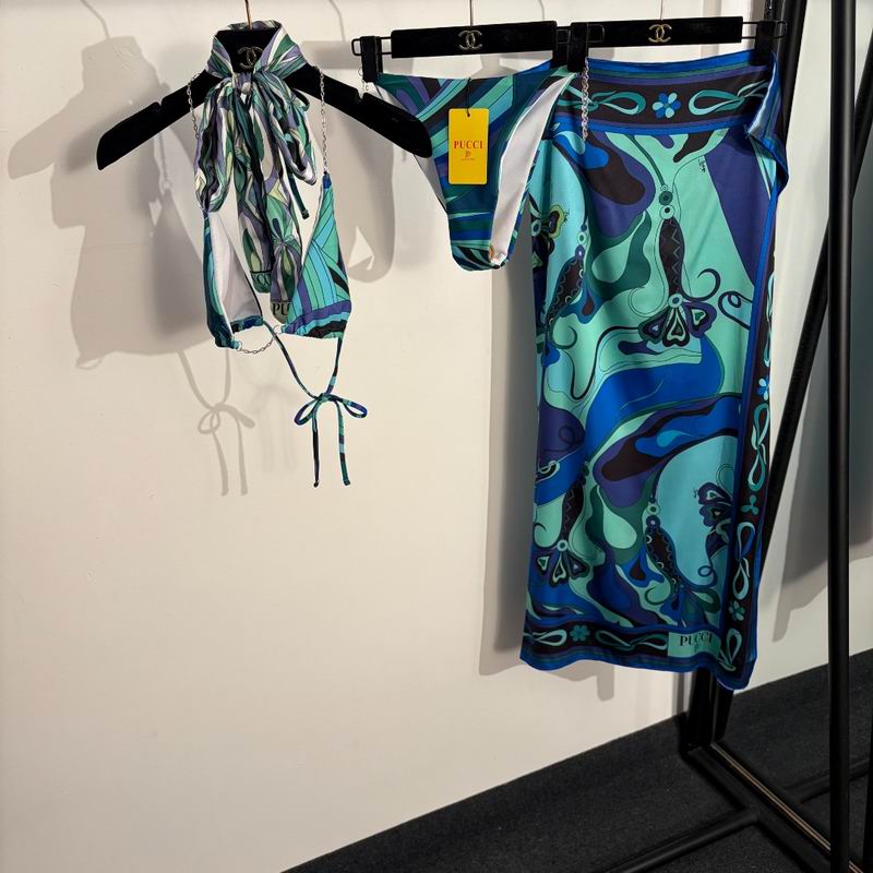 PUCCI - Patterned Halterneck bikini Swimsuit