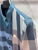 BURBERRY - Stretch Poplin Check Short Sleeve Shirt