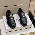 GIVENCHY - Givenchy Black Squared Buckle Loafers