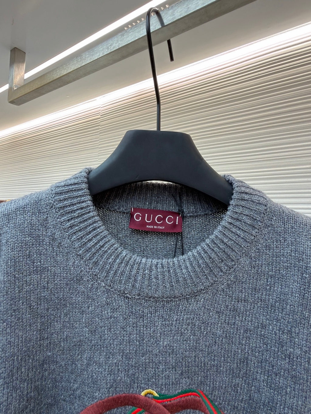 GUCCI  - Knit wool sweater with embroidery unisex