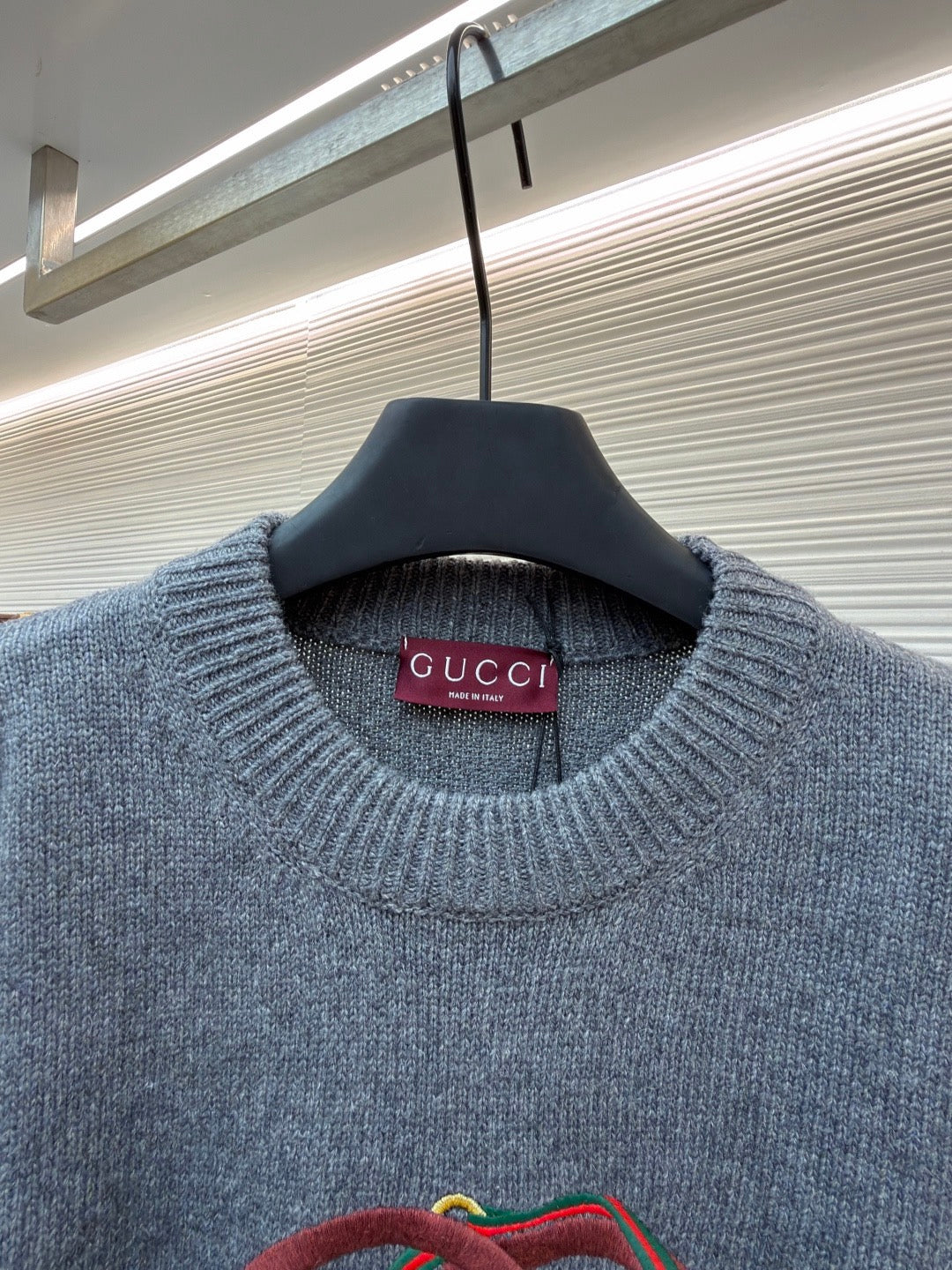 GUCCI  - Knit wool sweater with embroidery unisex
