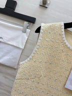 CHANEL - Chanel Light Yellow Tweed Jacket and Dress Set