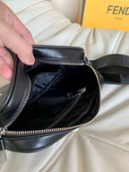 FENDI -  Zucca Coated Canvas and Leather Camera Bag