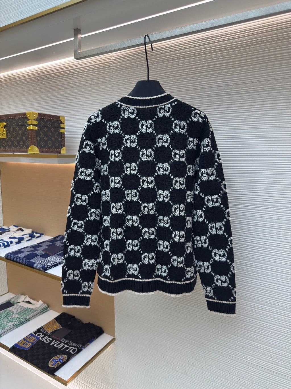 GUCCI  - Women's Black Embroidered Monogram