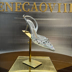 RENE CAOVILLA - ESCARPIN SLINGBACK CINDERELLA DORÉ 80