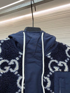 GUCCI  - Blue Gg Fuzzy Fabric Jacquard