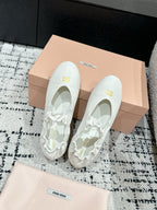MIU MIU - Ruches nappa leather ballerinas