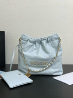 CHANEL - Shiny Calfskin & Gold-Tone Metal