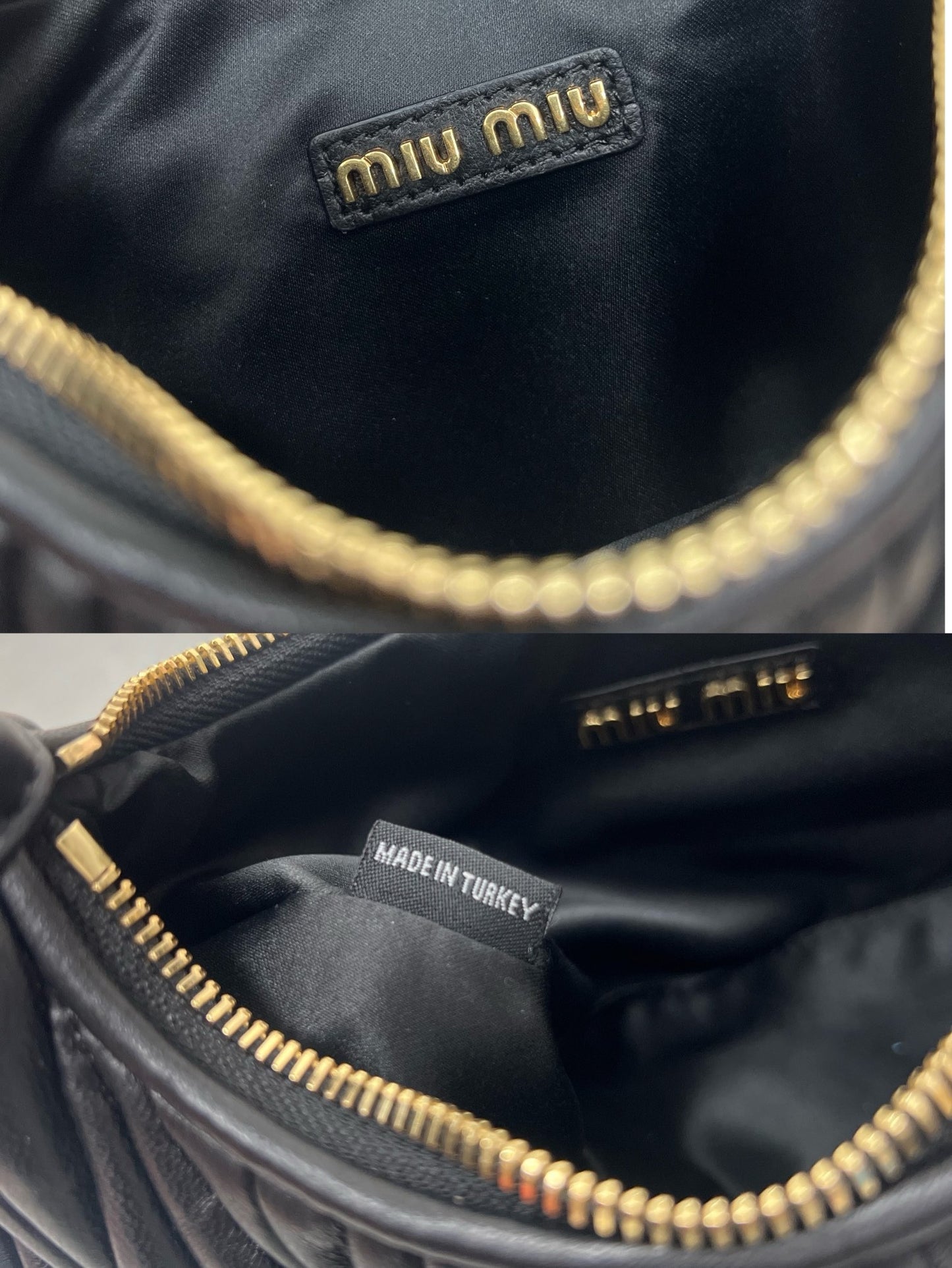 MIU MIU - Wander matelassé nappa leather hobo mini-bag