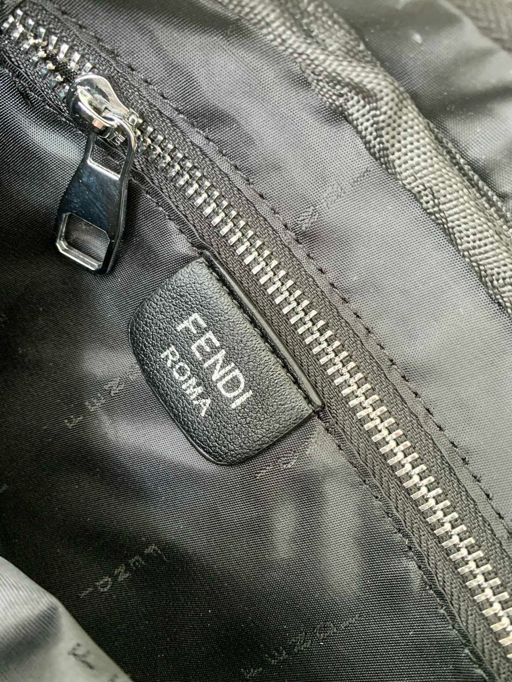 FENDI -  Zucca Coated Canvas and Leather  Bag