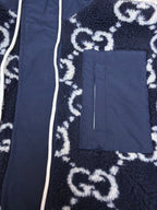 GUCCI  - Blue Gg Fuzzy Fabric Jacquard