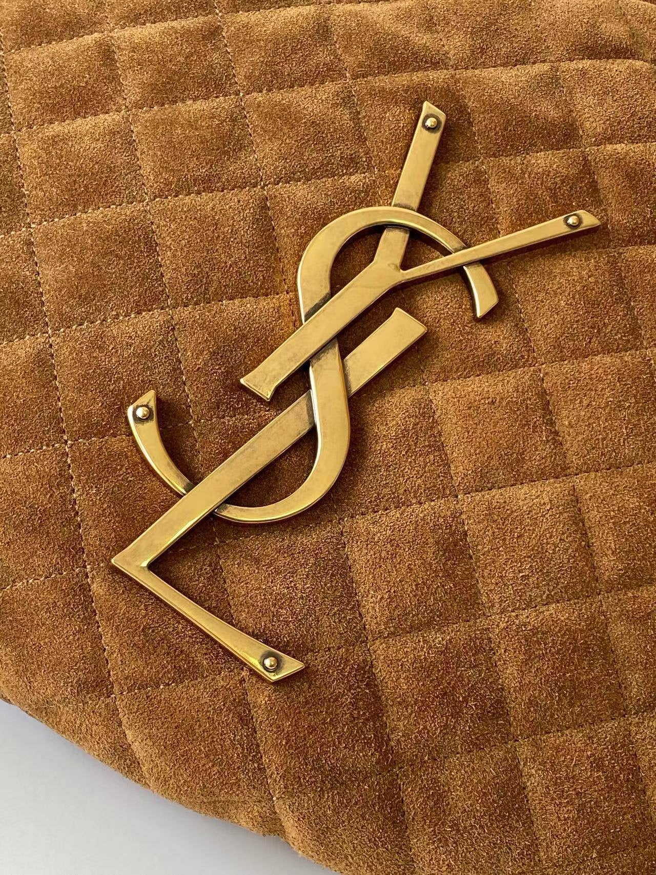 SAINT LAURENT - Icare Medium quilted suede shoulder bag