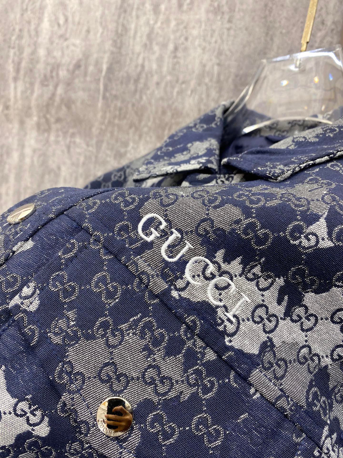 GUCCI  - Retro camouflage monogram print jacket