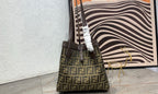 FENDI - Brown FF jacquard fabric bag