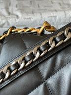CHANE - Shiny Lambskin Gold-Tone & Ruthenium Finish Metal