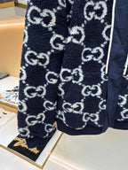 GUCCI  - Blue Gg Fuzzy Fabric Jacquard
