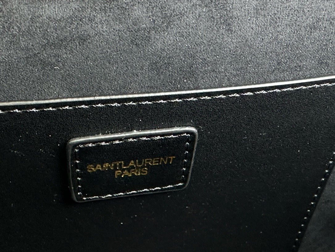SAINT LAURENT- Black Leather Handbag