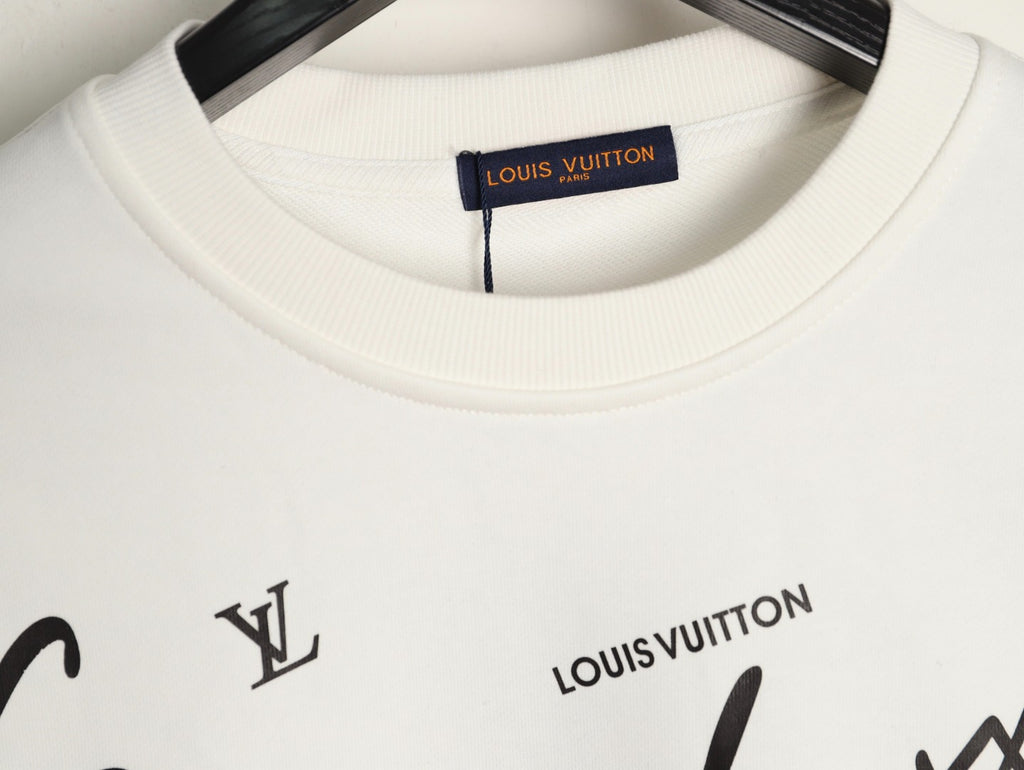 LOUIS VUITTON -unisex Cursive Signature Pullove