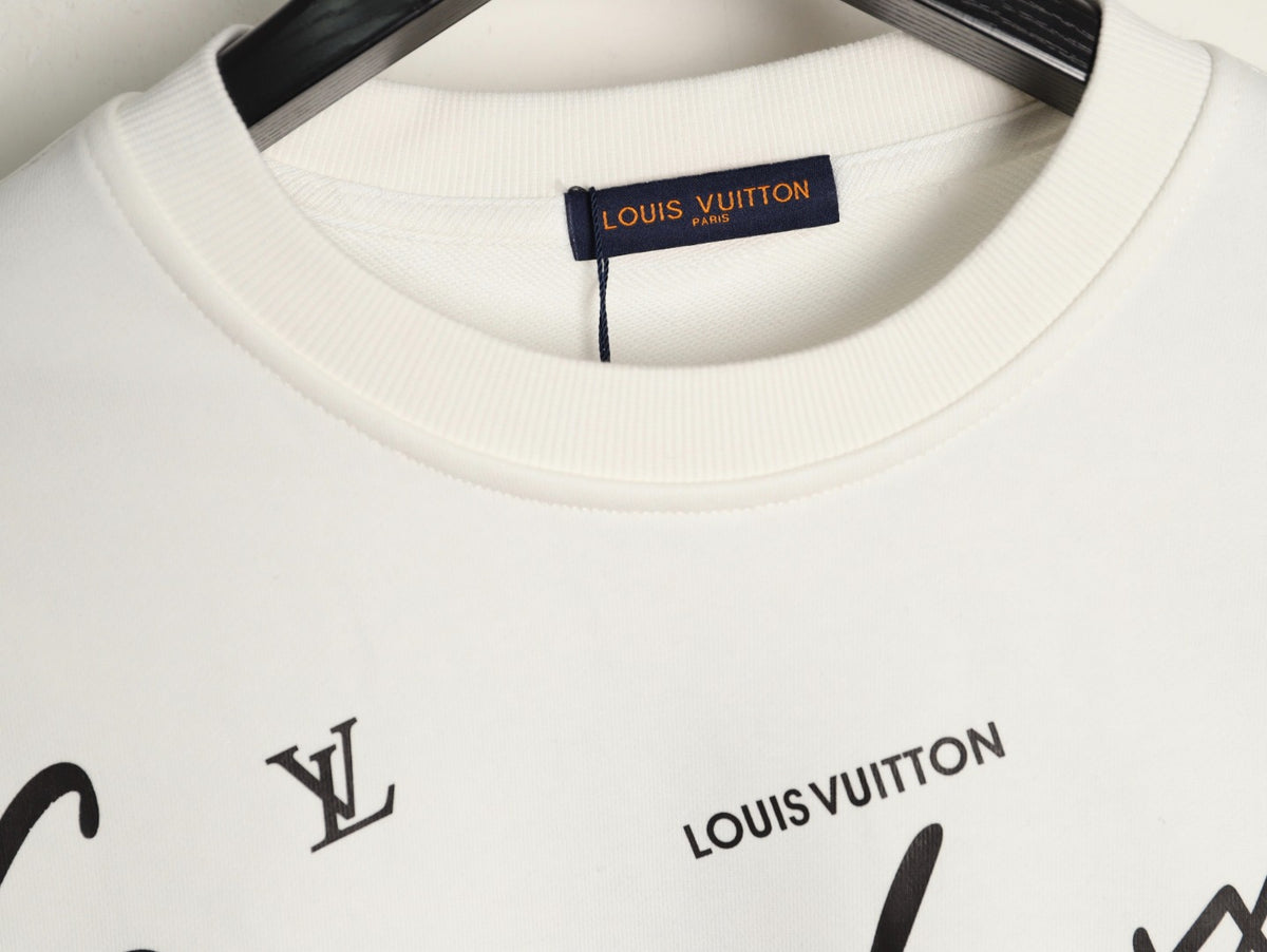 LOUIS VUITTON -unisex Cursive Signature Pullove