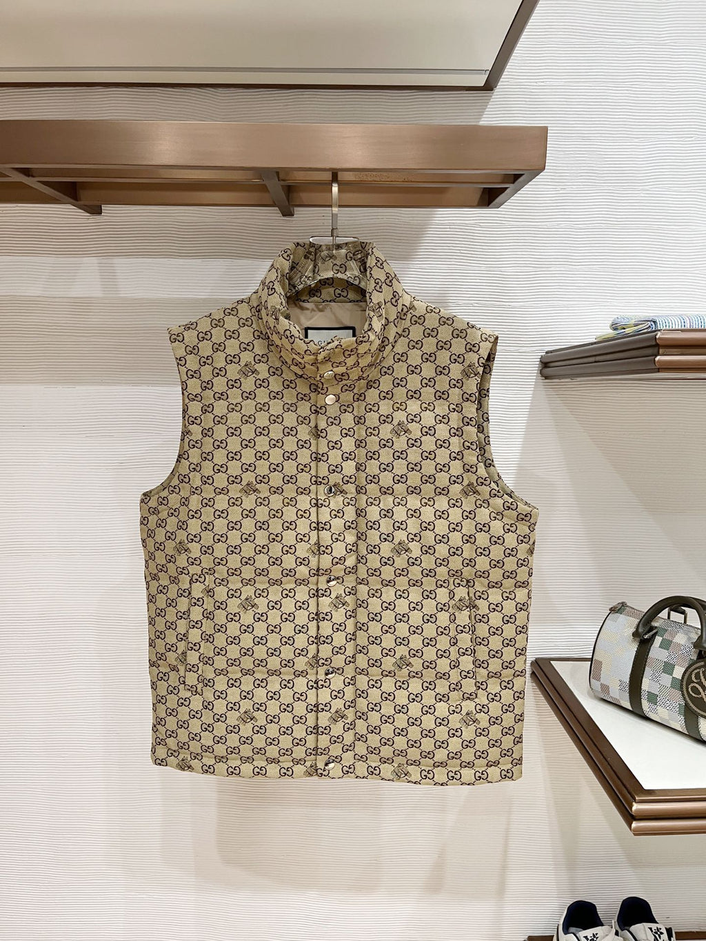 GUCCI - GG unisex Canvas Padded Gilet