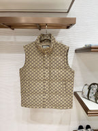 GUCCI - GG unisex Canvas Padded Gilet