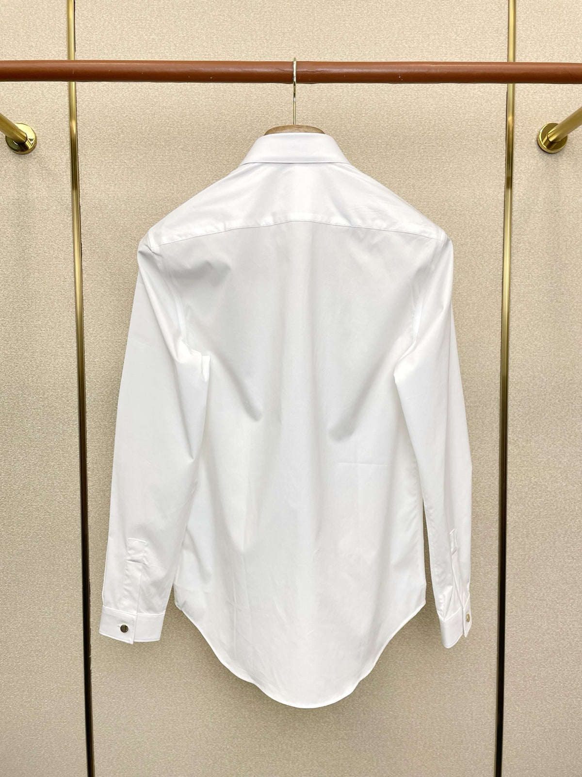 GUCCI -  Cotton shirt with embroidered collar