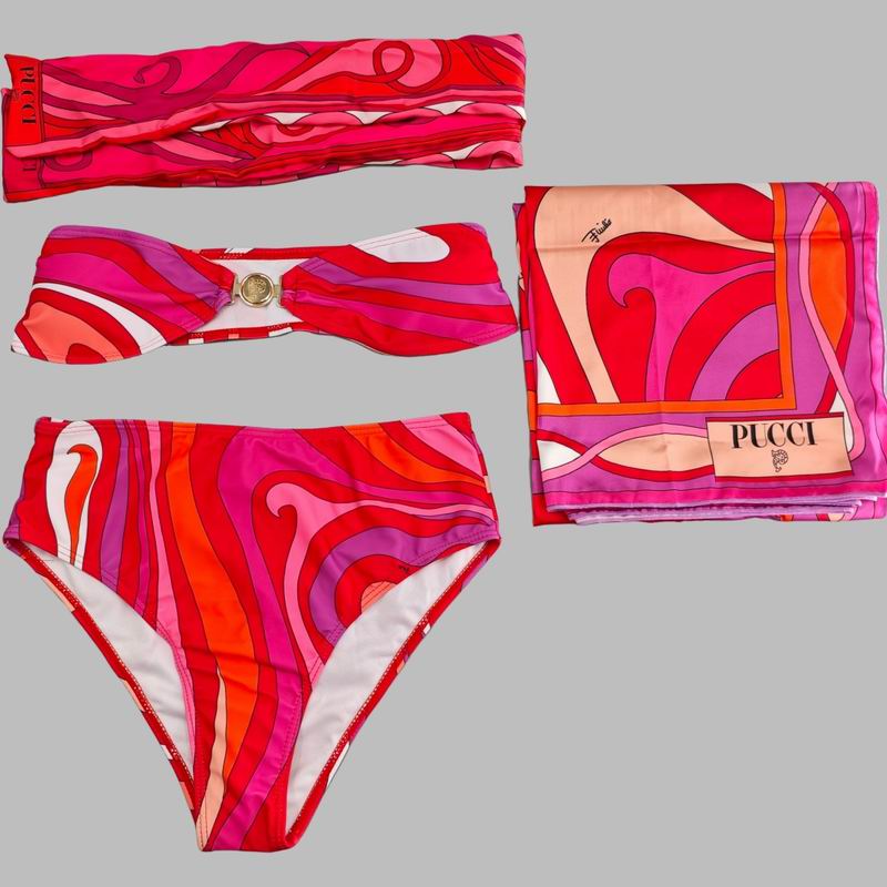 PUCCI - Patterned Halterneck bikini Swimsuit