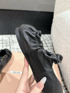 MIU MIU - Ruches nappa leather ballerinas
