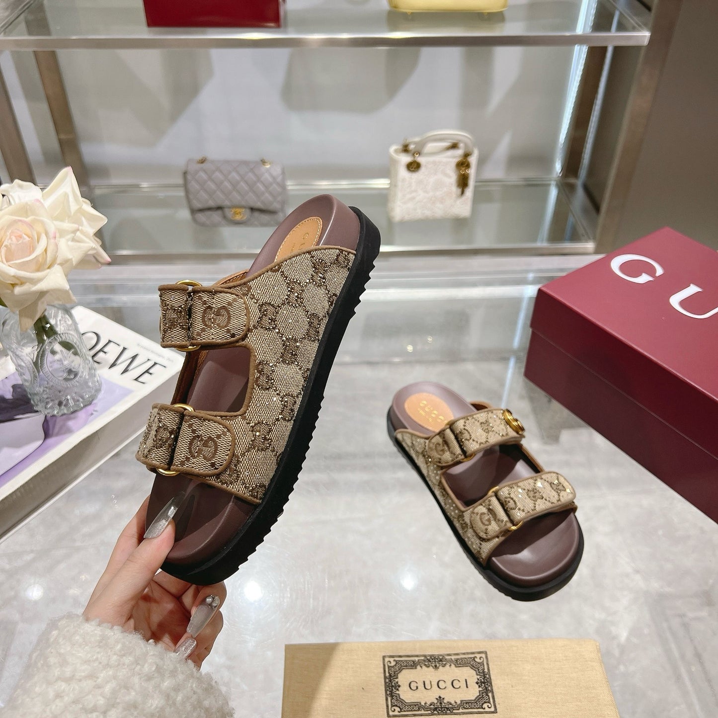 GUCCI - Glitter slippers