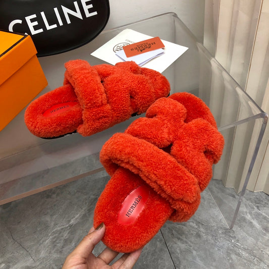 HERMES - Orange Shearling Chypre