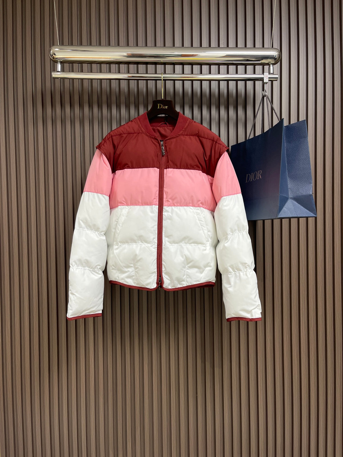 DIOR - Dior and Lewis Hamilton Puffer Jacket with Removable Sleeves