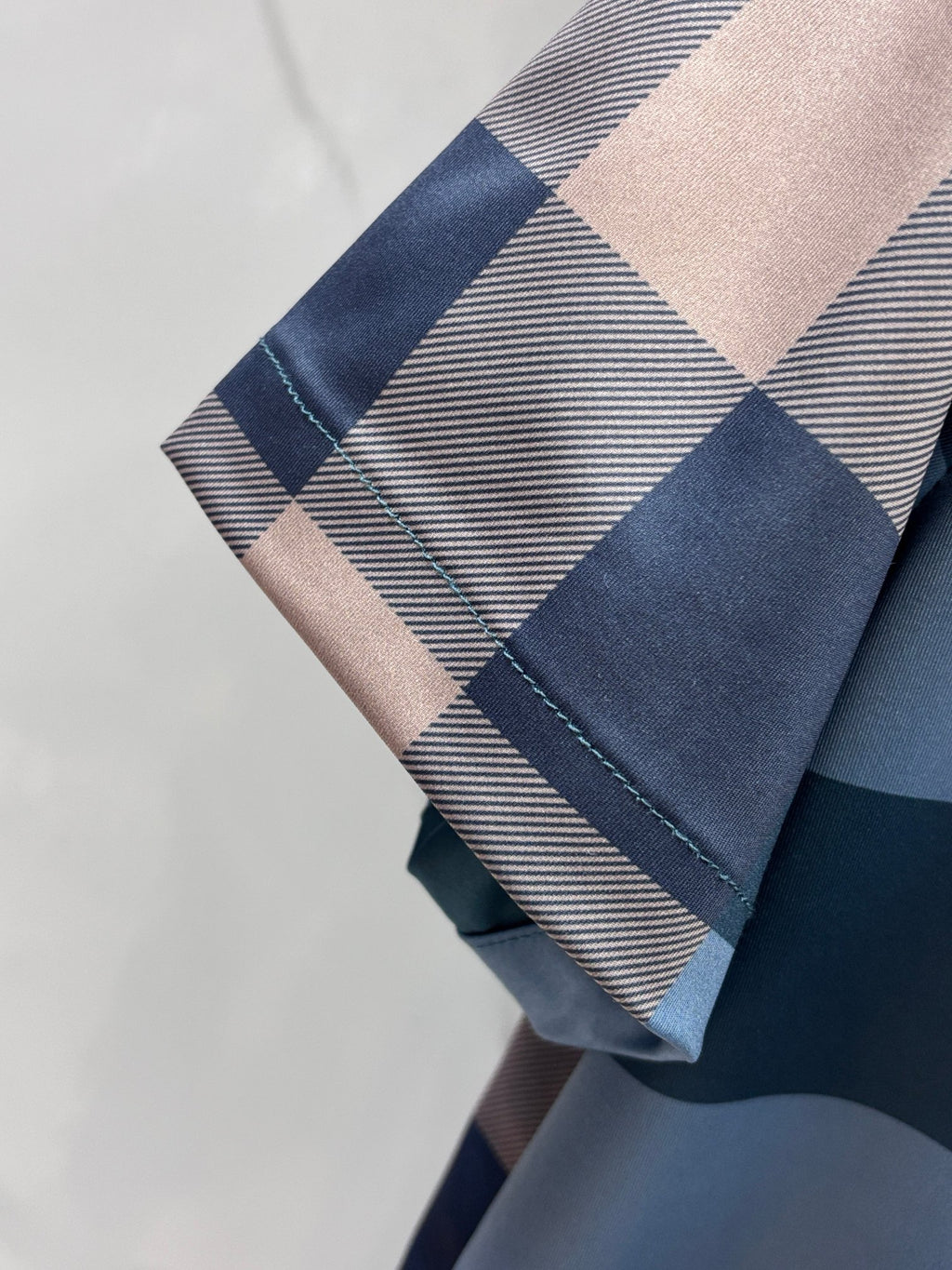 BURBERRY - Stretch Poplin Check Short Sleeve Shirt