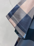 BURBERRY - Stretch Poplin Check Short Sleeve Shirt