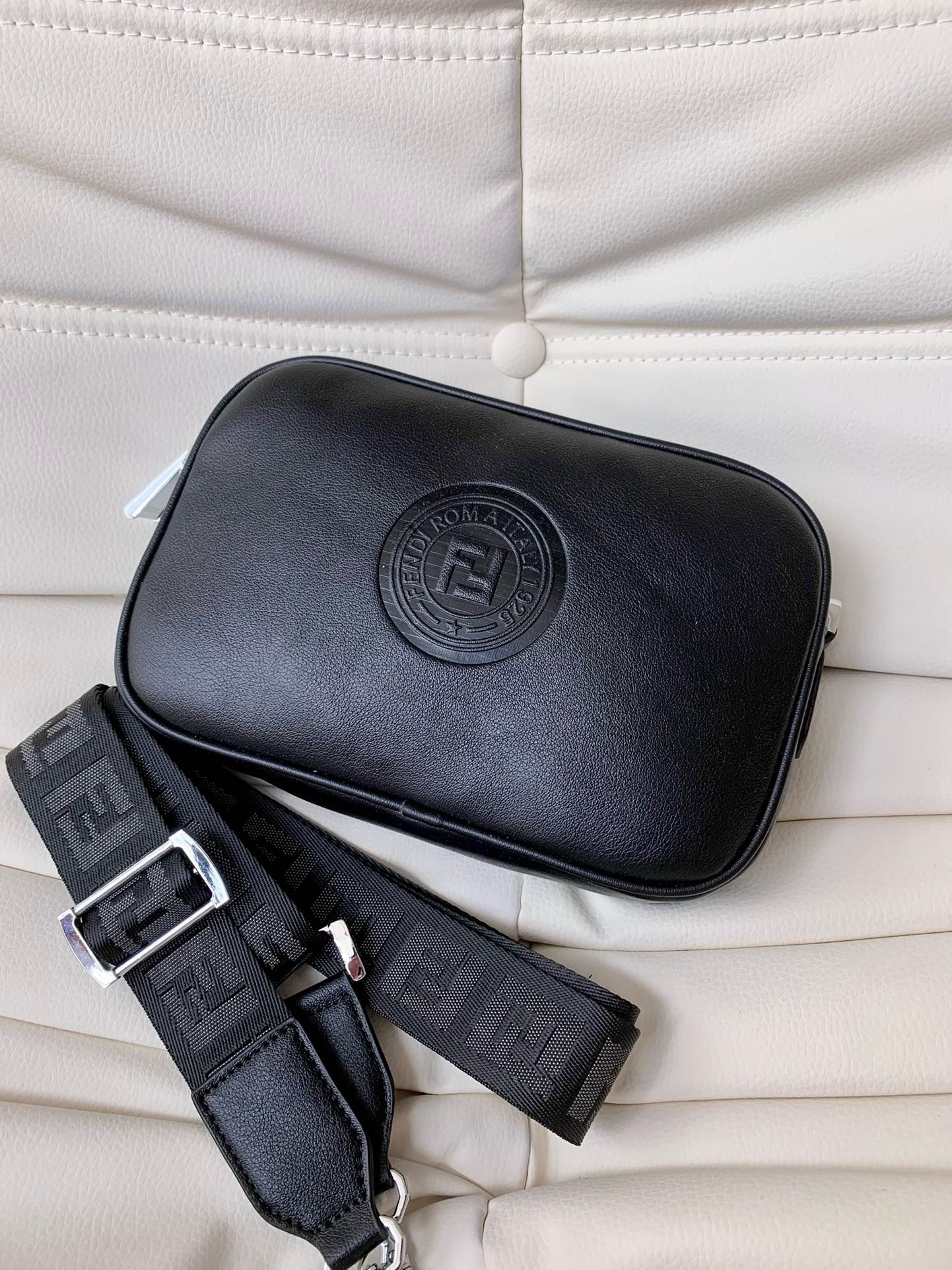 FENDI -  Zucca Coated Canvas and Leather  Bag