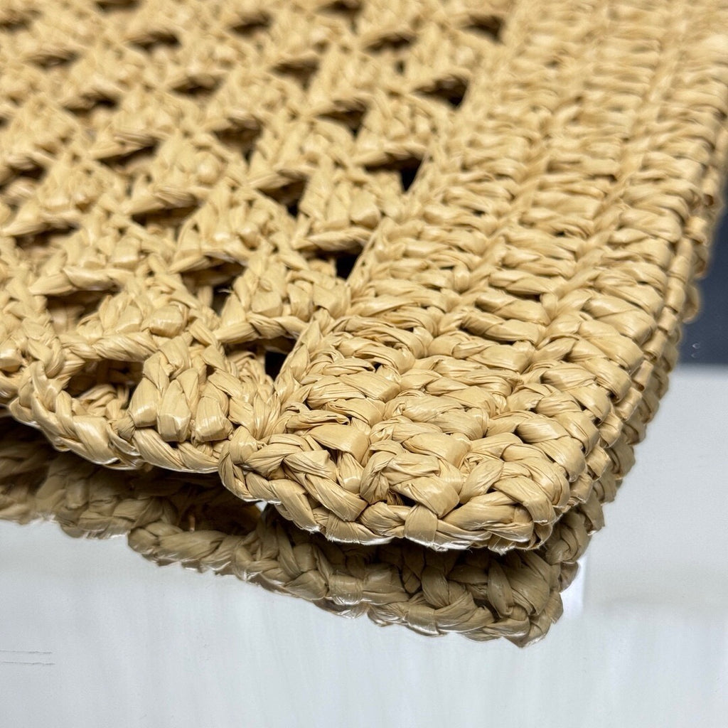 PRADA - woven crochet tote bag