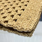 PRADA - woven crochet tote bag